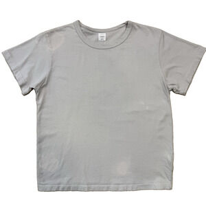 Leset Shirt Medium Cream Short Sleeve Cotton Tee Made in USA Minimalist